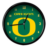 Oregon Ducks Black Rim Clock