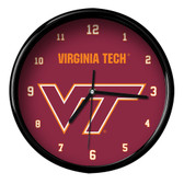 Virginia Tech Hokies Black Rim Clock - Basic
