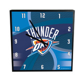 Oklahoma City Thunder Carbon Fiber 12in Square Clock