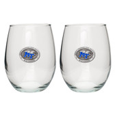 Middle Tennessee State Blue Raiders Stemless Goblet (Set of 2)