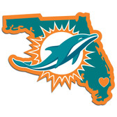 Miami Dolphins Decal Home State Pride