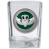 Claddagh Square Shot Glass Set of 2