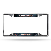 Chicago Bears License Plate Frame Chrome EZ View