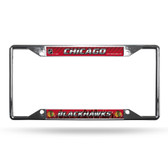 Chicago Blackhawks License Plate Frame Chrome EZ View