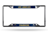 Los Angeles Chargers License Plate Frame Chrome EZ View