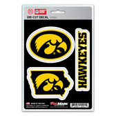 Iowa Hawkeyes Decal Die Cut Team 3 Pack