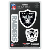 Oakland Raiders Decal Die Cut Team 3 Pack