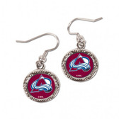 Colorado Avalanche Earrings Round Style