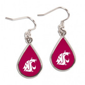 Washington State Cougars Earrings Tear Drop Style