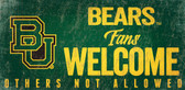 Baylor Bears Wood Sign Fans Welcome 12x6