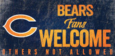 Chicago Bears Wood Sign Fans Welcome 12x6