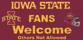Iowa State Cyclones Wood Sign - Fans Welcome 12x6