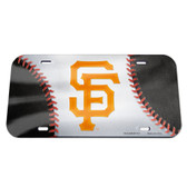 San Francisco Giants License Plate - Crystal Mirror - Baseball