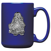 Basset Hound Coffee Mug, Cobalt