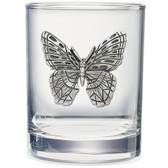 Butterfly Double Old Fashioned Glass Set of 2