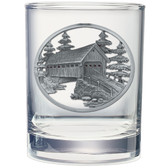 Covered Bridge Double Old Fashioned Glass