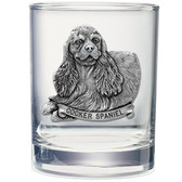 Cocker Spaniel Double Old Fashioned Glass Set of 2