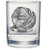 Pomeranian Double Old Fashioned Glass Set of 2