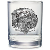 Pekingese Double Old Fashioned Glass Set of 2