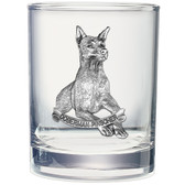 Doberman Pinscher Double Old Fashioned Glass Set of 2