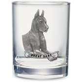 Great Dane Double Old Fashioned Glass Set of 2