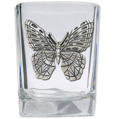 Butterfly Square Shot Glass Set of 2