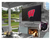 Wisconsin Badgers "W" TV Cover (TV sizes 30"-36")