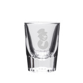 Snowman Deep Etched Crystal Shot Glass