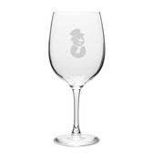 Snowman 19 oz. Deep Etched Wine Glass