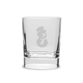 Snowman 11.75 oz. Deep Etched Double Old Fashioned Glass