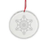 Snowflake Round Crystal Deep Etched Ornament