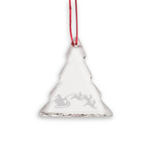 Santa Sleigh Tree Shaped Crystal Christmas Ornament