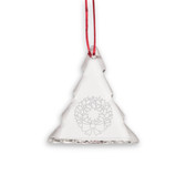 Wreath Tree Shaped Crystal Christmas Ornament