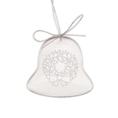Wreath Bell Shaped Crystal Christmas Ornament