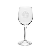 Wreath 12 oz. Deep Etched Wine Glass