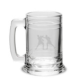 Hanging Boxing Gloves 15oz Deep Etched Colonial Tankard