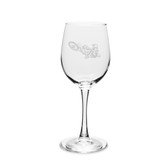 Motocross 12 oz. Deep Etched Wine Glass