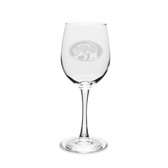 Bear Oval 12 oz. Deep Etched Wine Glass