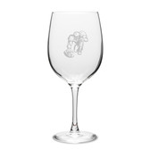 Football Player 19 oz. Deep Etched Wine Glass