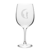Golfer 19 oz. Deep Etched Wine Glass
