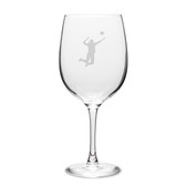 Volleyball Player 19 oz. Deep Etched Wine Glass