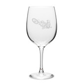 Motocross 19 oz. Deep Etched Wine Glass