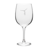 Gymnast Handstand 19 oz. Deep Etched Wine Glass