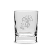 Football Player 11.75 oz. Deep Etched Double Old Fashioned Glass
