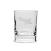 Motocross 11.75 oz. Deep Etched Double Old Fashioned Glass