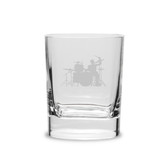 Drummer 11.75 oz. Deep Etched Double Old Fashioned Glass