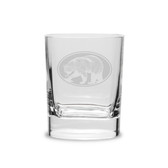 Bear Oval 11.75 oz. Deep Etched Double Old Fashioned Glass