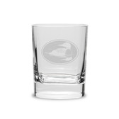 Duck Oval 11.75 oz. Deep Etched Double Old Fashioned Glass