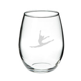 Gymnast Split 21 oz. Deep Etched Stemless Wine Glass