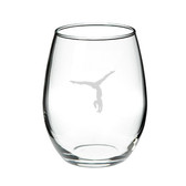 Gymnast Handstand 21 oz. Deep Etched Stemless Wine Glass